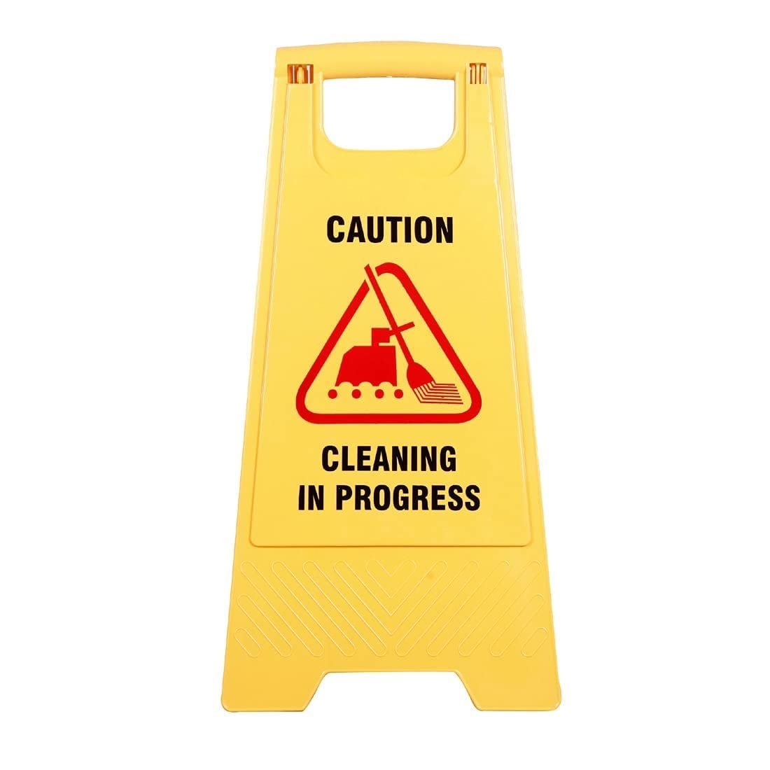Professional Foldable Cleaning in Progress Caution Sign, High Visibility Portable Safety Warning Standing Board, Lightweight Cautionary Sign Stand Warning Sign for Home, Office & Commercial Use