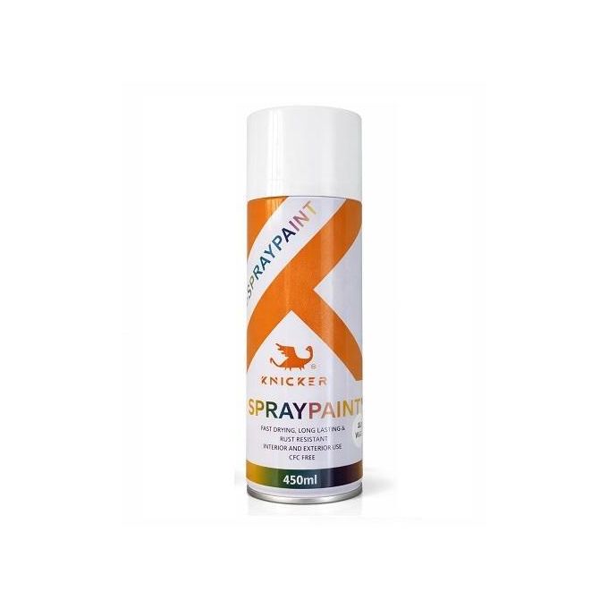 Knickers Multi-Purpose High Quality White Spray Paint 450ml Quick Dry, Rust Resistant, Long Lasting & Smooth Finish