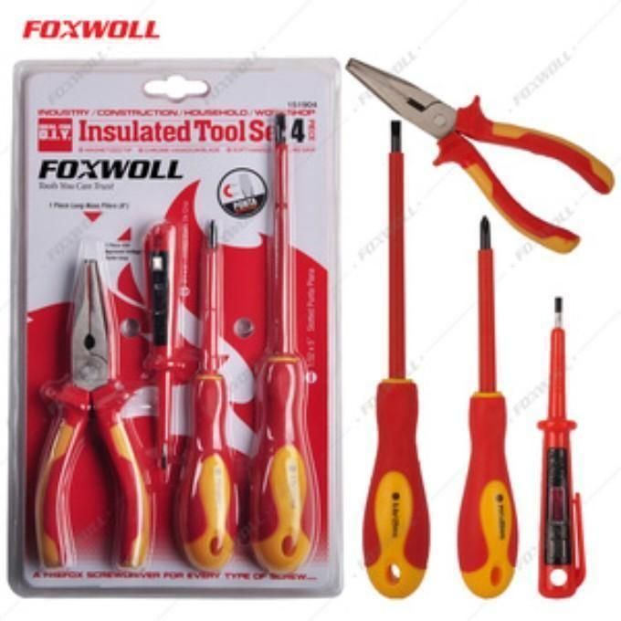 4 in 1 Insulated Combination Pliers, Tester,2 Screw Driver Heavy Duty Electrician Pliers for Electrical Safety Work