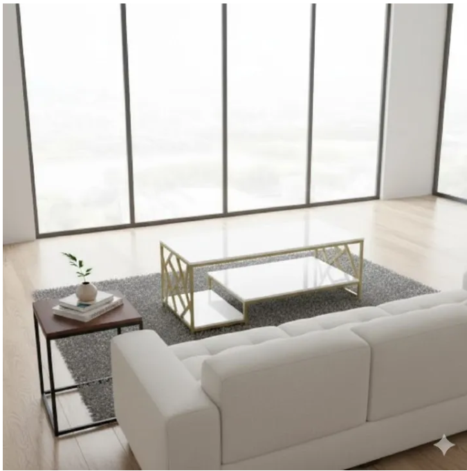 PROMOTION! Modern 4ft x 2ft Luxury Nordic Coffee Table Stylish Living Room Center Table with Durable Design & Elegant Finish