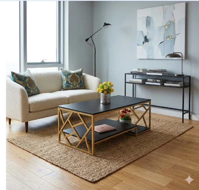 PROMOTION! Modern 4ft x 2ft Luxury Nordic Coffee Table Stylish Living Room Center Table with Durable Design & Elegant Finish