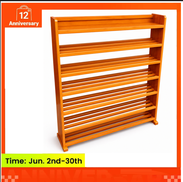 Wooden high quality 5 layer shoe rack.