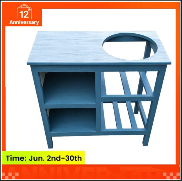(New year sale offer price)Modern strong and classic kitchen table,Wooden strong Kitchen table with racks. suitable for 6KG cooking Meko.as picture