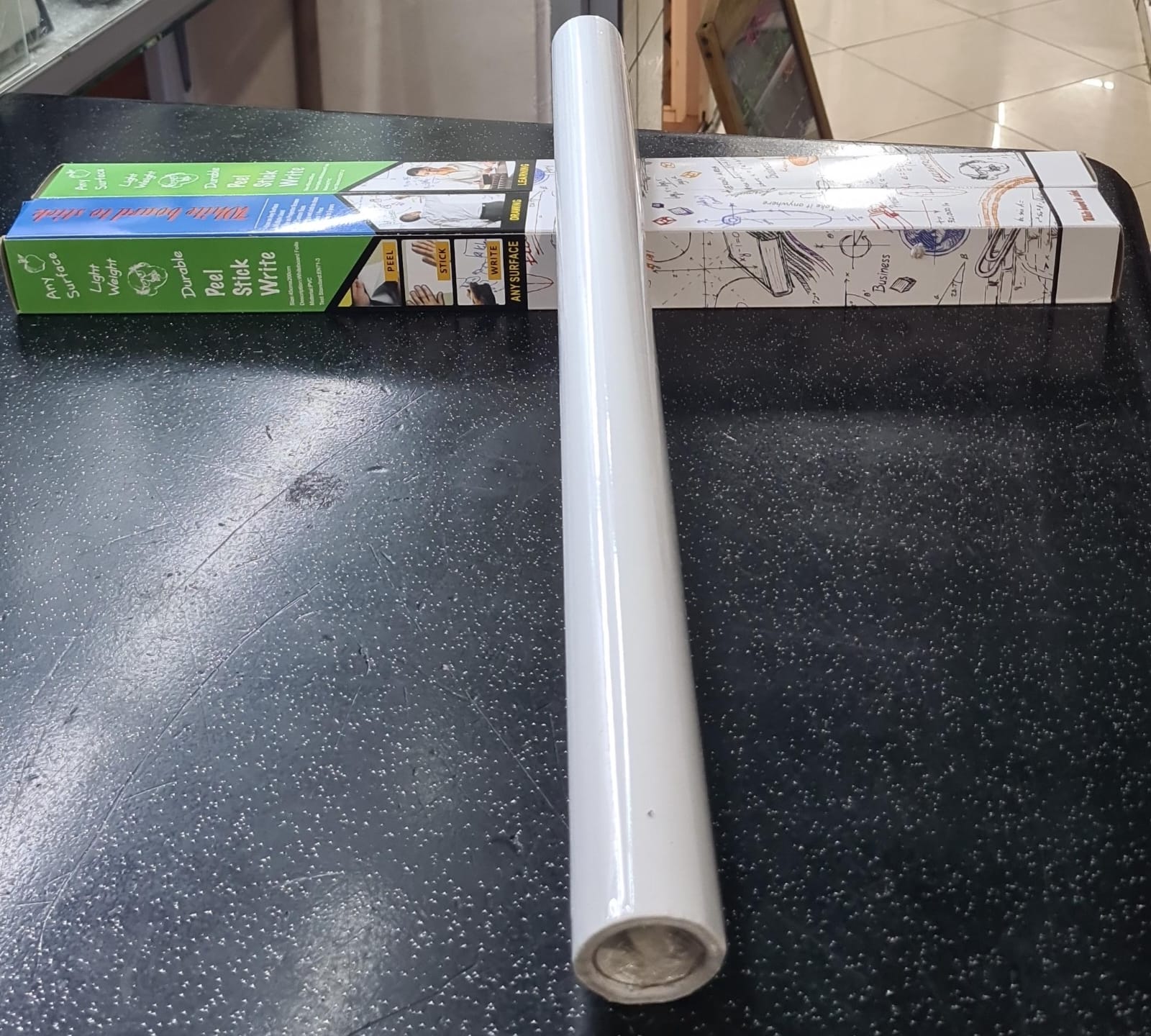 Self-Adhesive Whiteboard Sticker Roll (45cm x 200cm) Peel & Stick Dry Erase Wall Paper