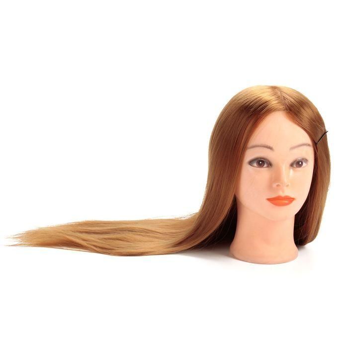 Semi Human Salon Training Mannequin Head Classic Cosmetology Practice Head  Hair Training Mannequin Elite Salon Practice Mannequin Head Beauty School Styling Mannequin (Brown/Black)