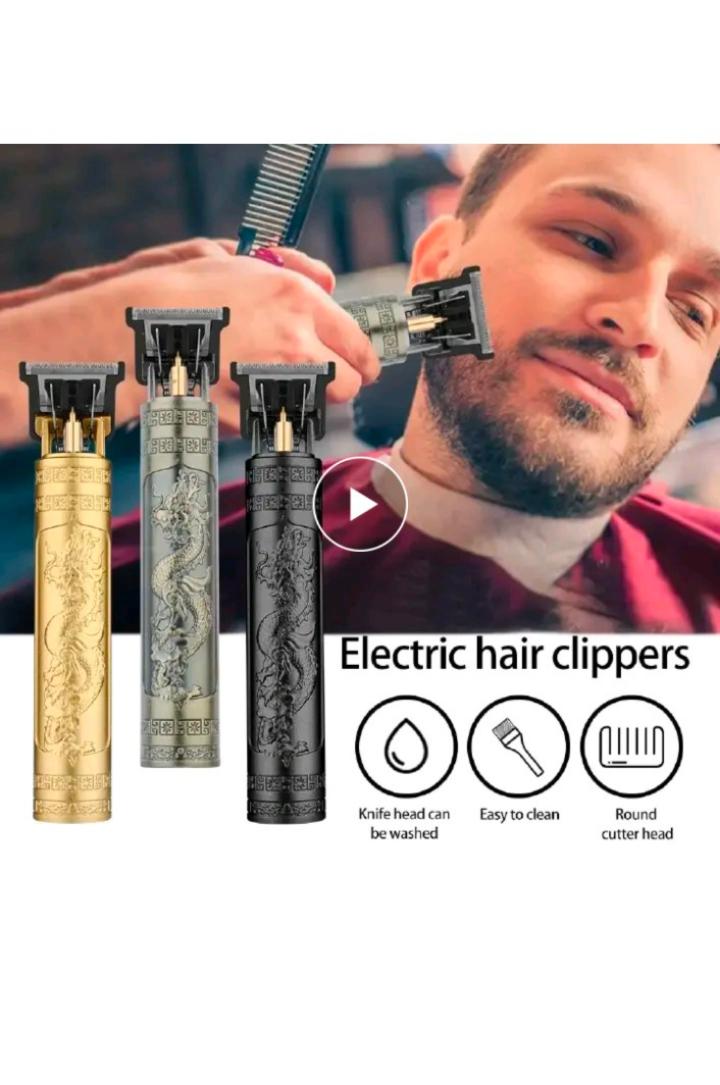 USB Cordless Hair Clipper Trimmer Beard Electric Professional Haircut Dragon Monster Rechargeable ABS Vintage Metal Shaving Machine clippers Wireless Barber cutting Kinyozi