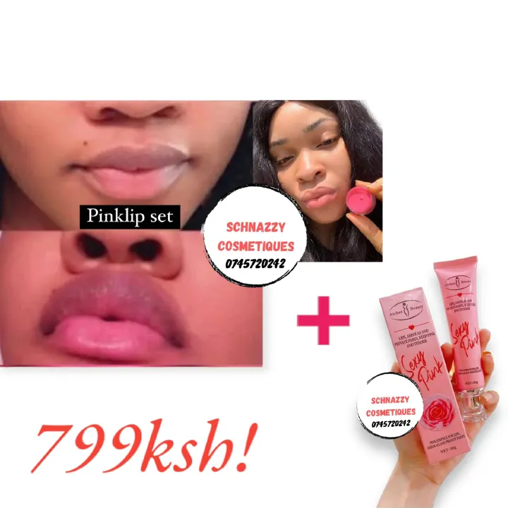 Limited Time Offer Get Pink Lips Combo Set Essence Gel + Lip Care Salve for Dark Smokers Lips, Quick Rosy Pink Lip Tint Hydrating Treatment
