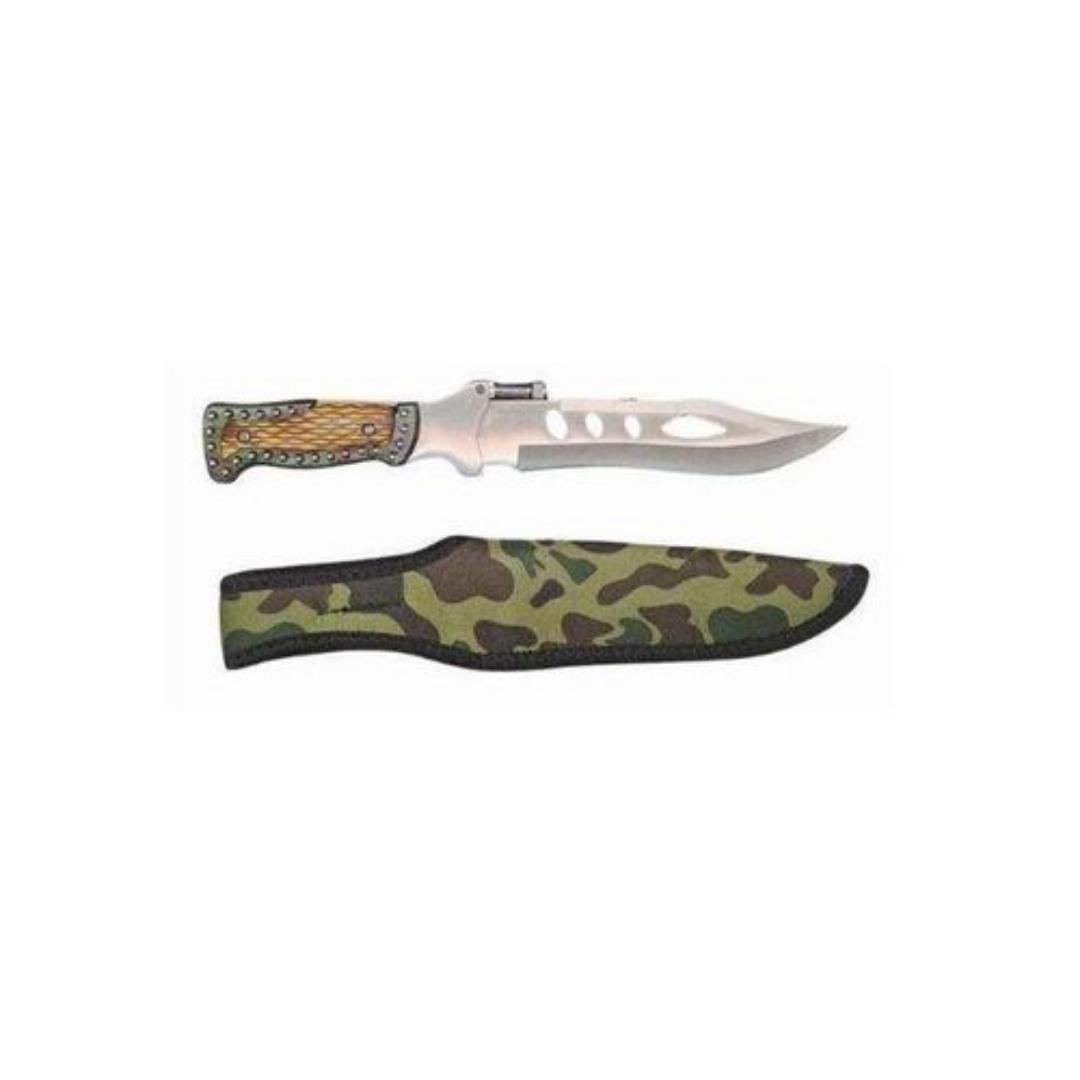 5 IN 1 Tactical knife> Heavy duty steel 30cm with sheath. Multipurpose camping knife blade military knife with a torch