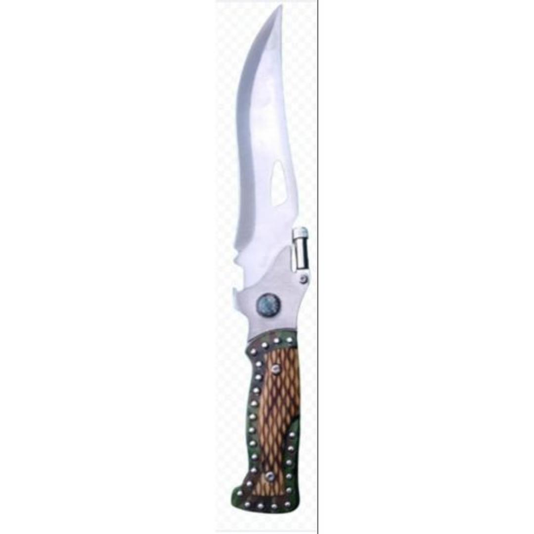 5 IN 1 Tactical knife> Heavy duty steel 30cm with sheath. Multipurpose camping knife blade military knife with a torch