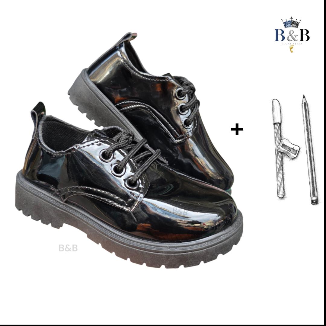 Scuff Resistant Kids School Shoes, Smart Style, Made to Last. Ultra Comfort Kids Uniform Shoes .
