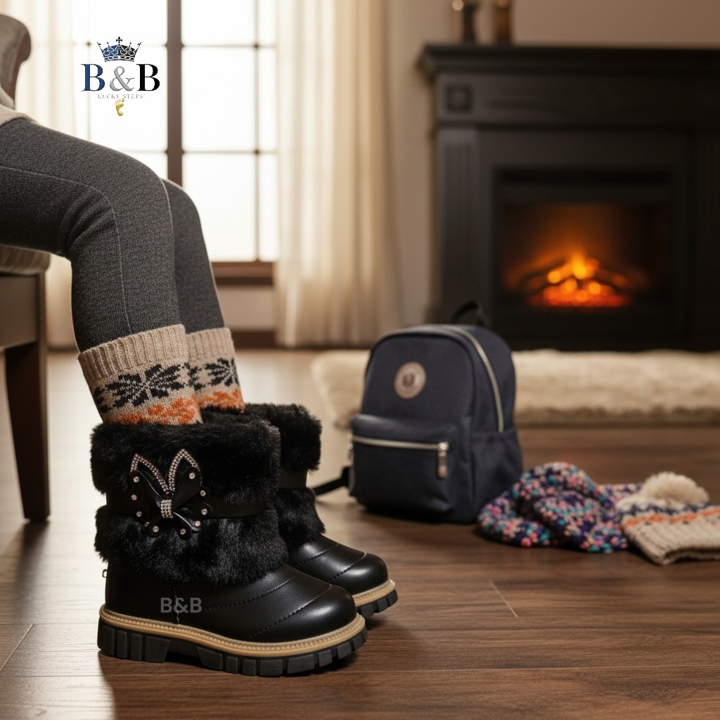 Puddle Proof Warm Winter Boots for Kids. Lightweight, ​Waterproof, Ultra-Warm Fleece-Lined Kids Boot.