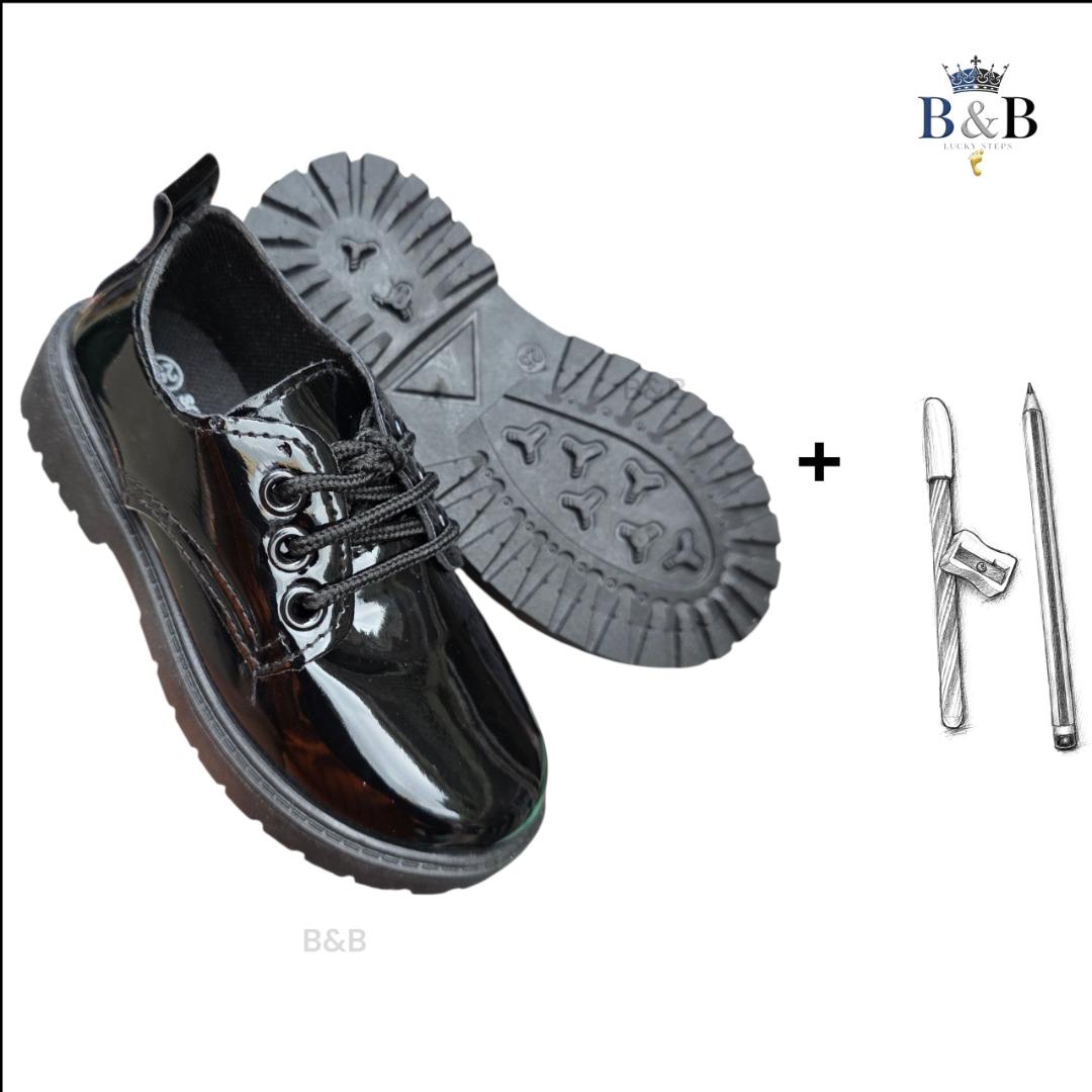 Scuff Resistant Kids School Shoes, Smart Style, Made to Last. Ultra Comfort Kids Uniform Shoes .