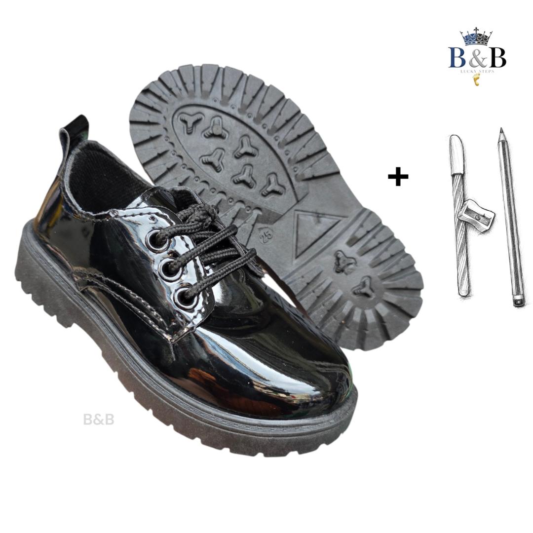 Scuff Resistant Kids School Shoes, Smart Style, Made to Last. Ultra Comfort Kids Uniform Shoes .