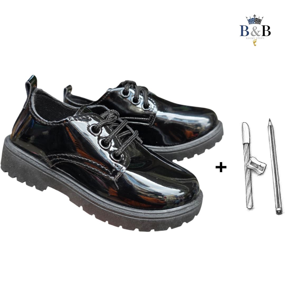Scuff Resistant Kids School Shoes, Smart Style, Made to Last. Ultra Comfort Kids Uniform Shoes .