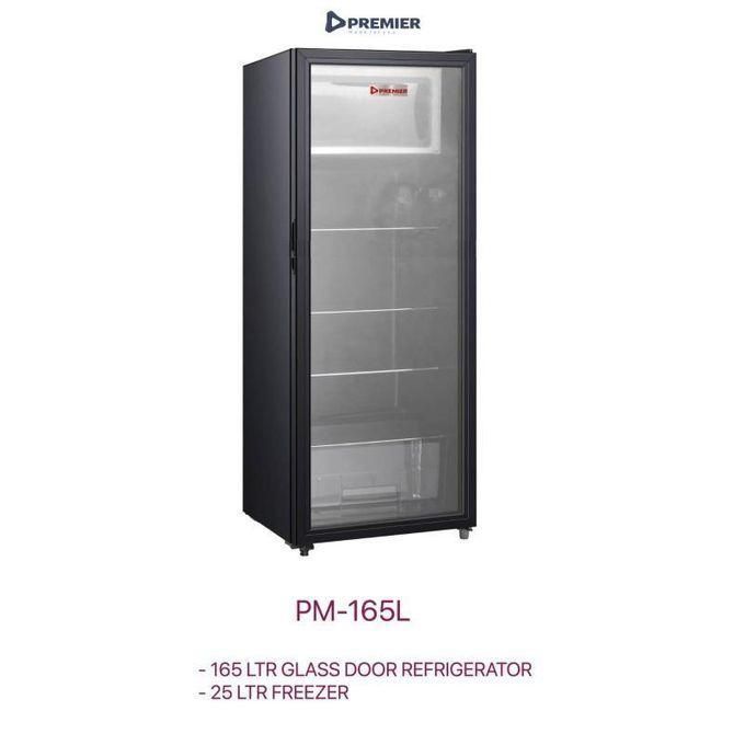 Premier Large Glass Door Refrigerator 165L Display Fridge For Shops