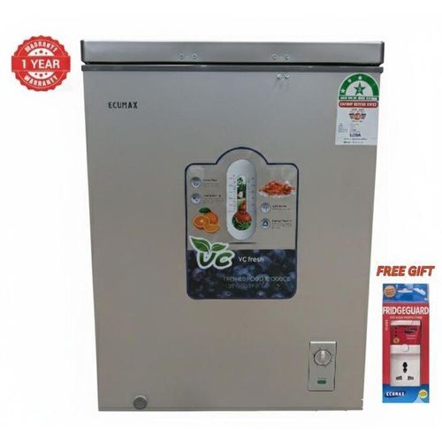 Ecomax 169L Home and Commercial Chest Freezer - Fast Cooling, 3.5-Star Energy Saving WITH FREE FRIDGE GUARD