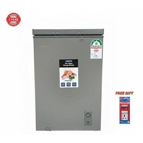 Ecomax 119L Chest Freezer - Fast Cooling, 3.5-Star Energy Saving WITH FREE FRIDGE GUARD