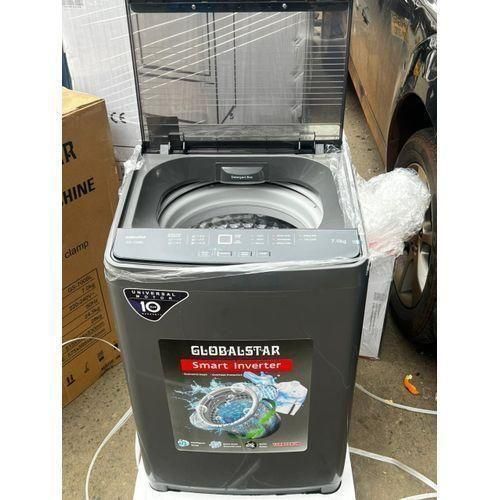 Globalstar Top Load Washing Machine 7KG WASH AND SPIN – Fully Automatic, Energy Saving, Multiple Wash Programs – Grey