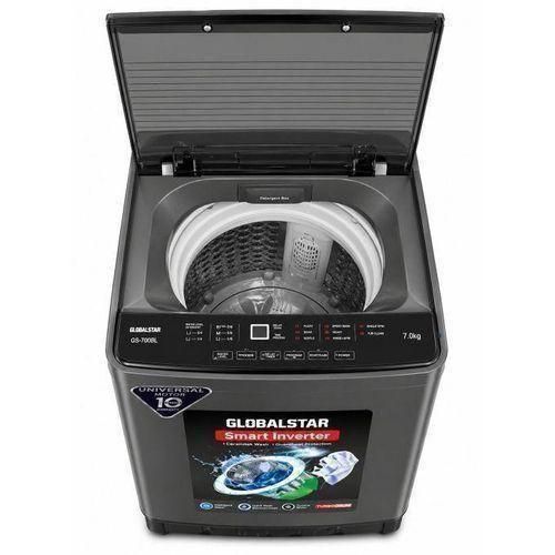 Globalstar Top Load Washing Machine 7KG WASH AND SPIN – Fully Automatic, Energy Saving, Multiple Wash Programs – Grey