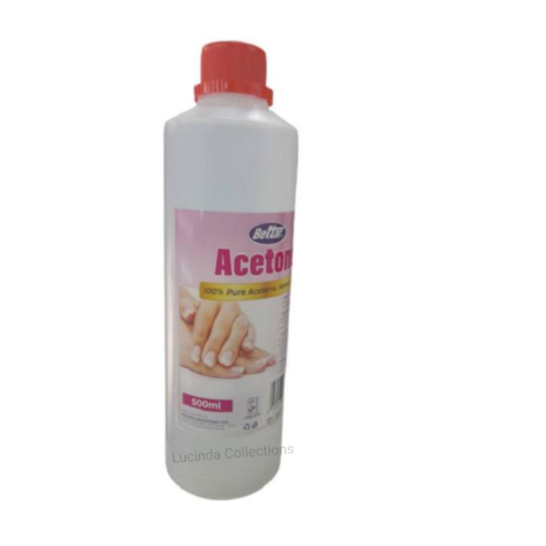 Bettar Acetone 100% Pure Gel Nail Polish Remover Better Nail Care - 500ml