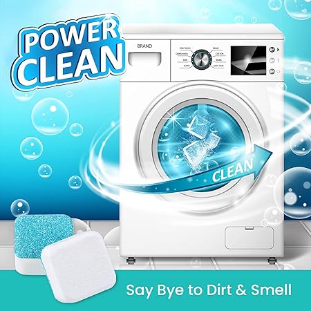 Washing Machine Deep Cleaner Tablet for Washing machines Front and Top Load Machine Descaling Powder Tablet for Tub Cleaning washing machine cleaner tablet (12 PCS)
