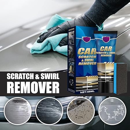 Universal  car Paint Scratch and Swirl Remover, Car Scratch Remover, Wax Coating Maintenance Accessories, Polish & Paint Restorer, Easily Repair Paint Scartches, Swirl, Water Spots (1 Piece)