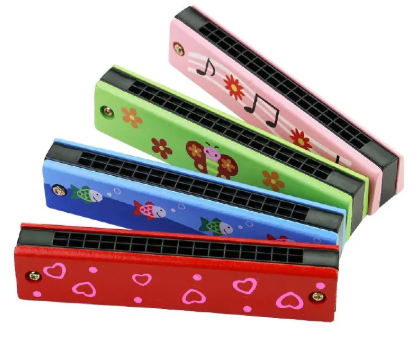 Kids Harmonica16-Hole Harmonica Cartoon Animals Painted Toy Musical Instrument Play Kids Early Educational Toys for Children Gifts Harmonica for Kids, Lightweight Cartoon Harmonica with Double Row