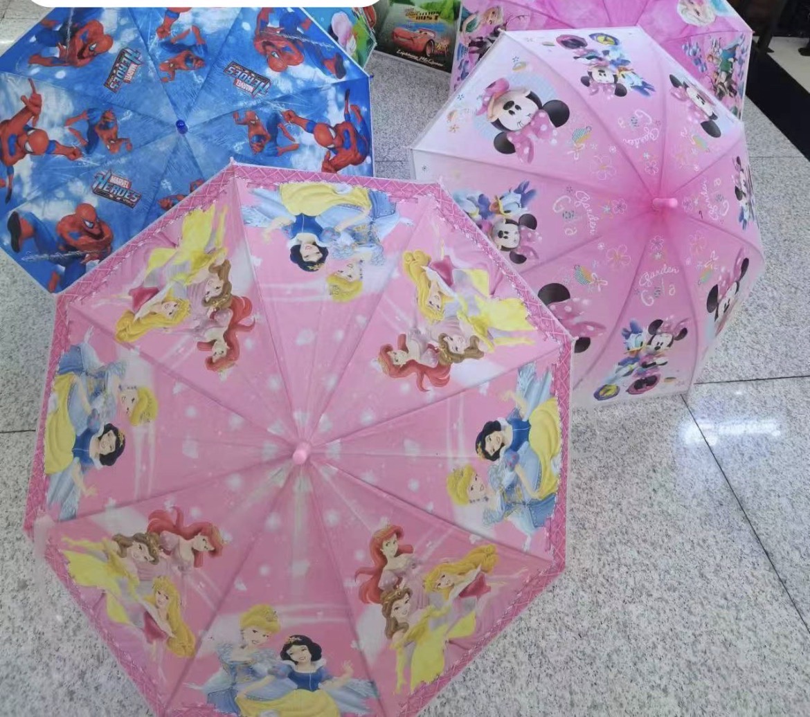 CARTOON THEMED UMBRELLA For Boys & Girls , Cute Female Umbrella Fresh Fruit Umbrella Student Folding UV Protection, Floral Umbrellas and High Quality Adult Unisex Umbrellas
