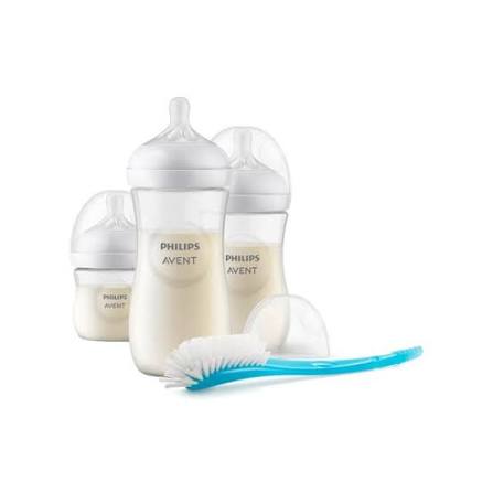 Philips AVENT Natural Response Newborn Starter Set SCD837/12 – Complete Baby Feeding Essentials with Anti-Colic Bottles, Natural Response Nipples, and Soothing Pacifiers for 0m+ Infants