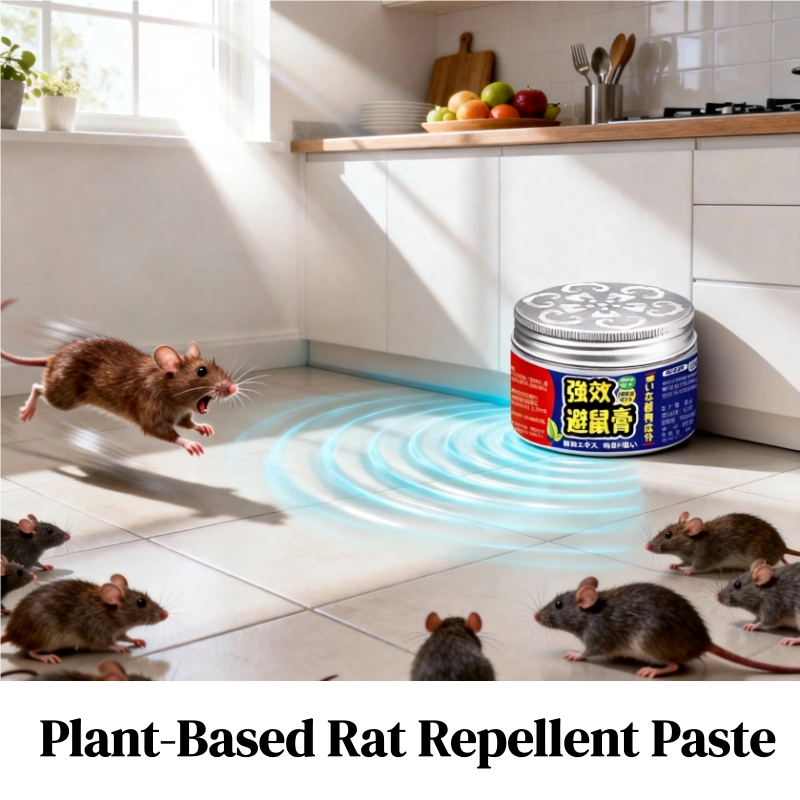 Plant-Based Rat Repellent Paste - Natural Rodent Repellent with Botanical Formula - Keeps Rat Mice Rodent Away from Home Kitchen Warehouse - Non-Toxic & Safe - Easy Indoor Use -Long-Lasting Protection