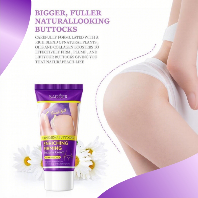 SADOER Plump Tight Hip Cream Butt & Hip Enlargement Oil Hip Lift Gel Buttock Enhancement Cream Lift Firm Hip Plump Buttock Tighten Sagging Skin Boost Elasticity Up Ass Oil Big Butt Booster Cream