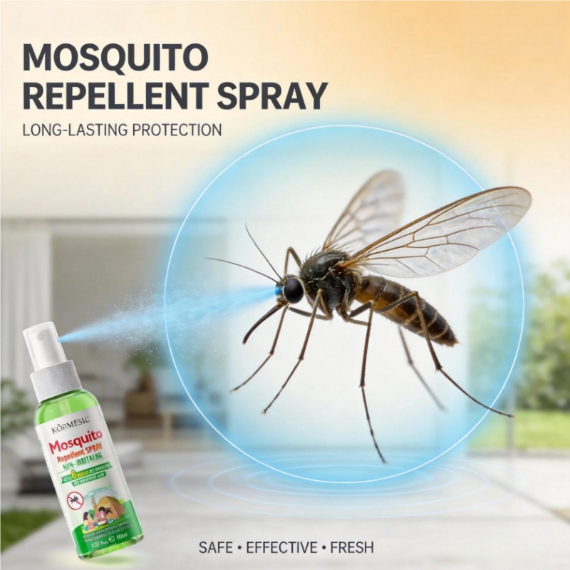 KORMESIC Mosquito Repellent Spray - Long-Lasting Protection Stops Itching & Skin Cooling - Gentle Formula Non-Greasy Pleasant Fragrance - Family Friendly for All Ages - Effective Mosquito Protection