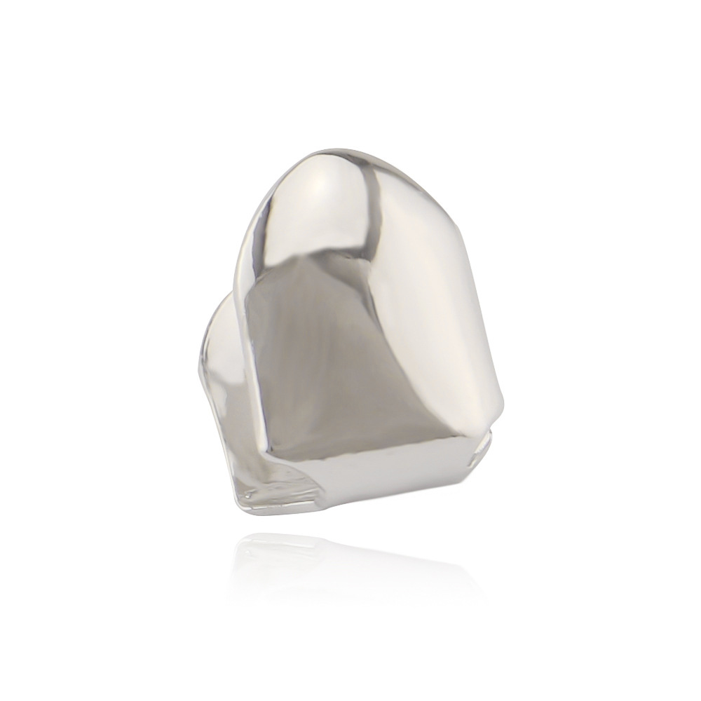 Gold Trendy Rock Rapper Hip Hop GrillzCaps Mold Top & Bottom Grill BodyJewelry Single Teeth