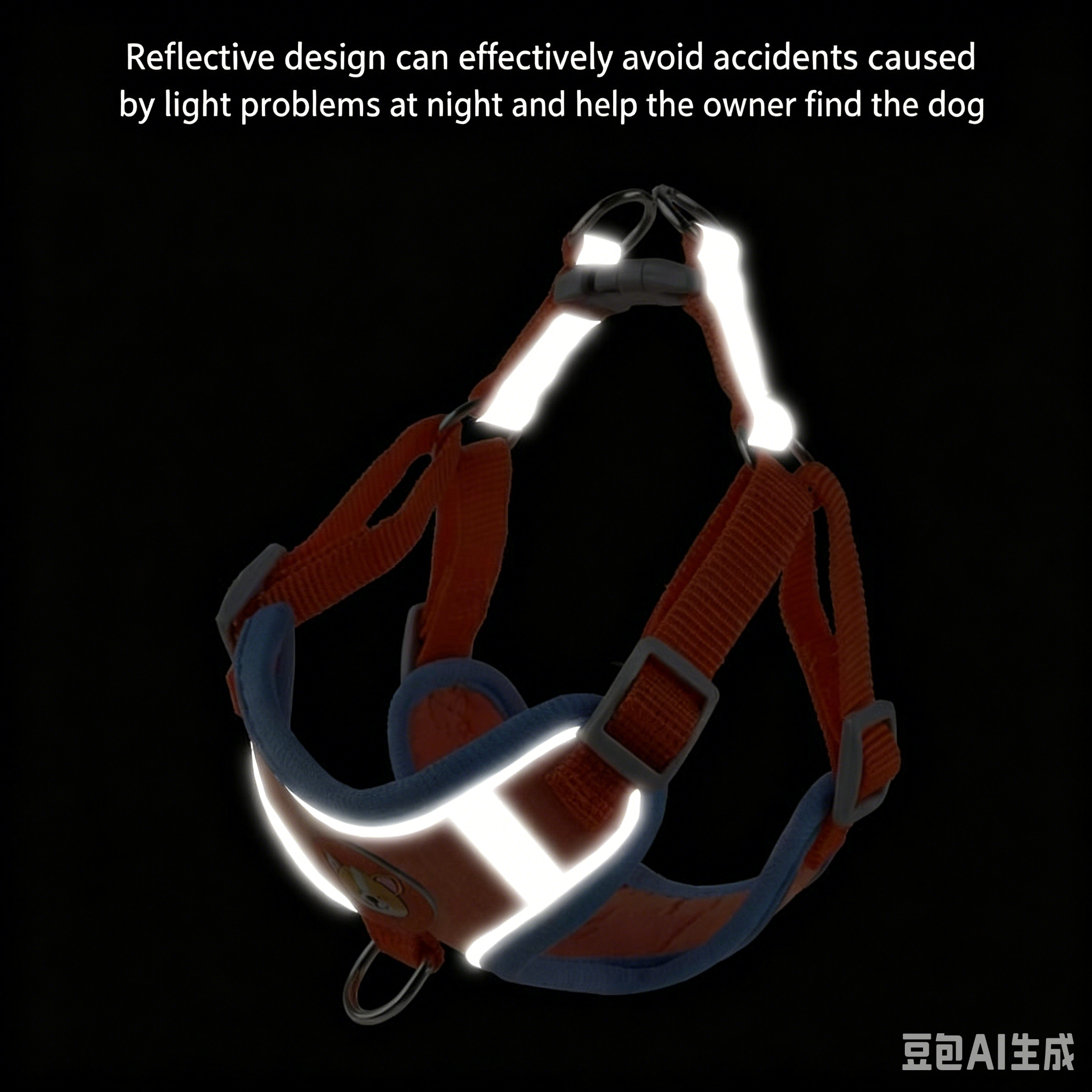Reflective Vest Dog Harness And Nylon Leash Set Soft Padded Anti Pull Dual D Ring Adjustable Chest Harness For Small Medium Puppy Teddy Bichon Pomeranian Daily Walking Training