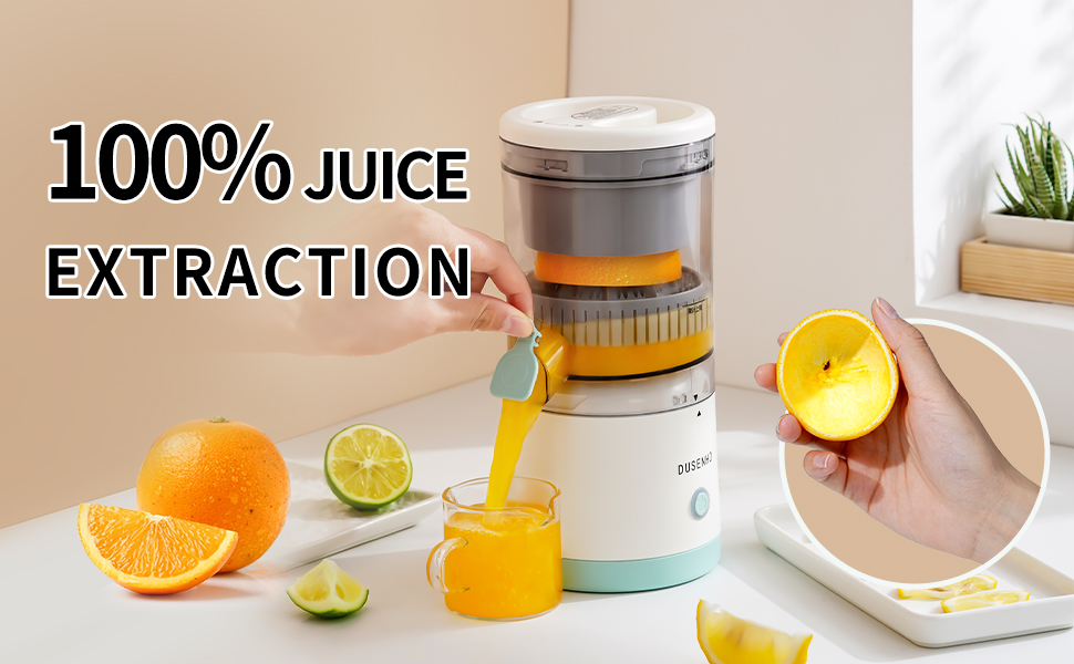 UPHUI Electric Juicer Machine For Home Mini Size Juice Extractor With Pulp Separation Multi Function Portable Citrus Orange Juicer Easy To Clean Bpa Free For Kitchen Office Travel Camping Daily Use