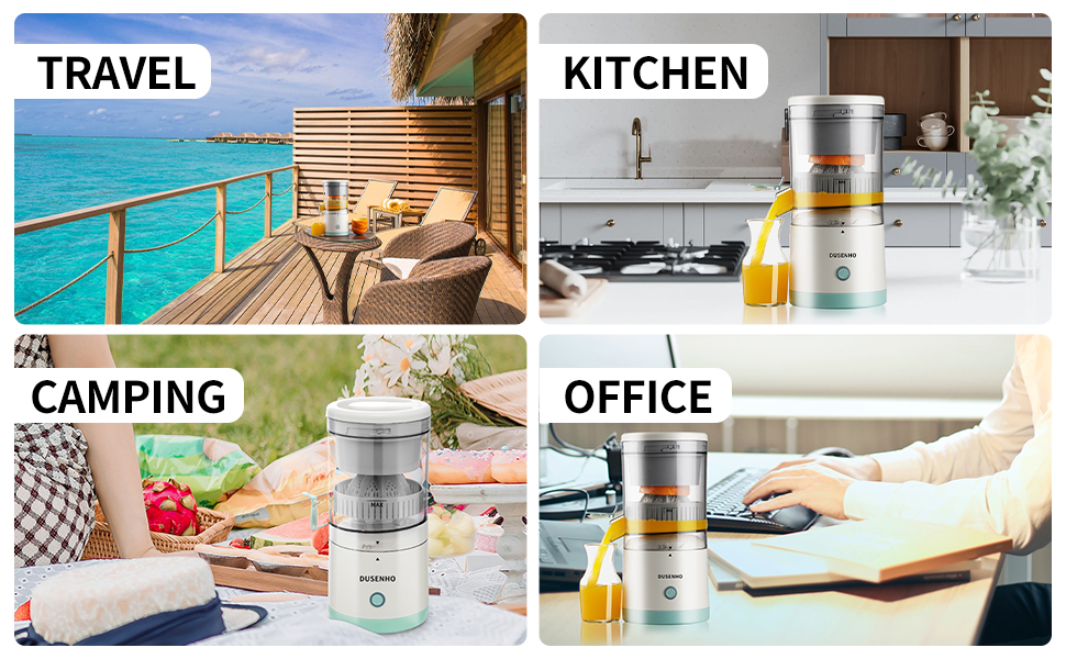 UPHUI Electric Juicer Machine For Home Mini Size Juice Extractor With Pulp Separation Multi Function Portable Citrus Orange Juicer Easy To Clean Bpa Free For Kitchen Office Travel Camping Daily Use