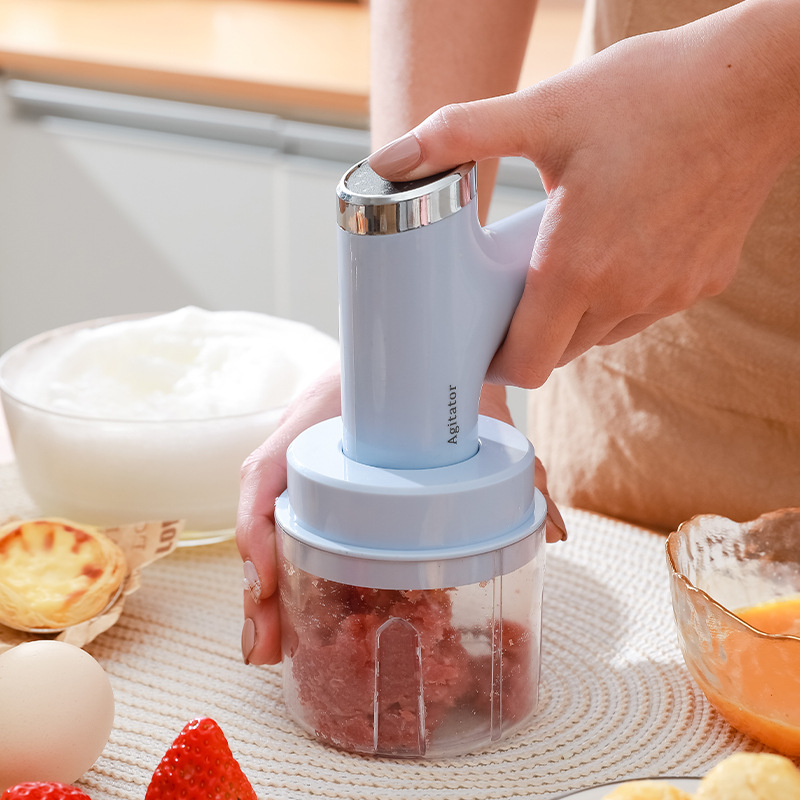 Crusher For Food 3-in-1 Portable Electric Meat Grinder Egg BeaterButter Mixer Multifunctional Automatic Mixing Handheld Meat GrinderPractical Kitchen Tool Butter Mixer Electric Garlic Machine