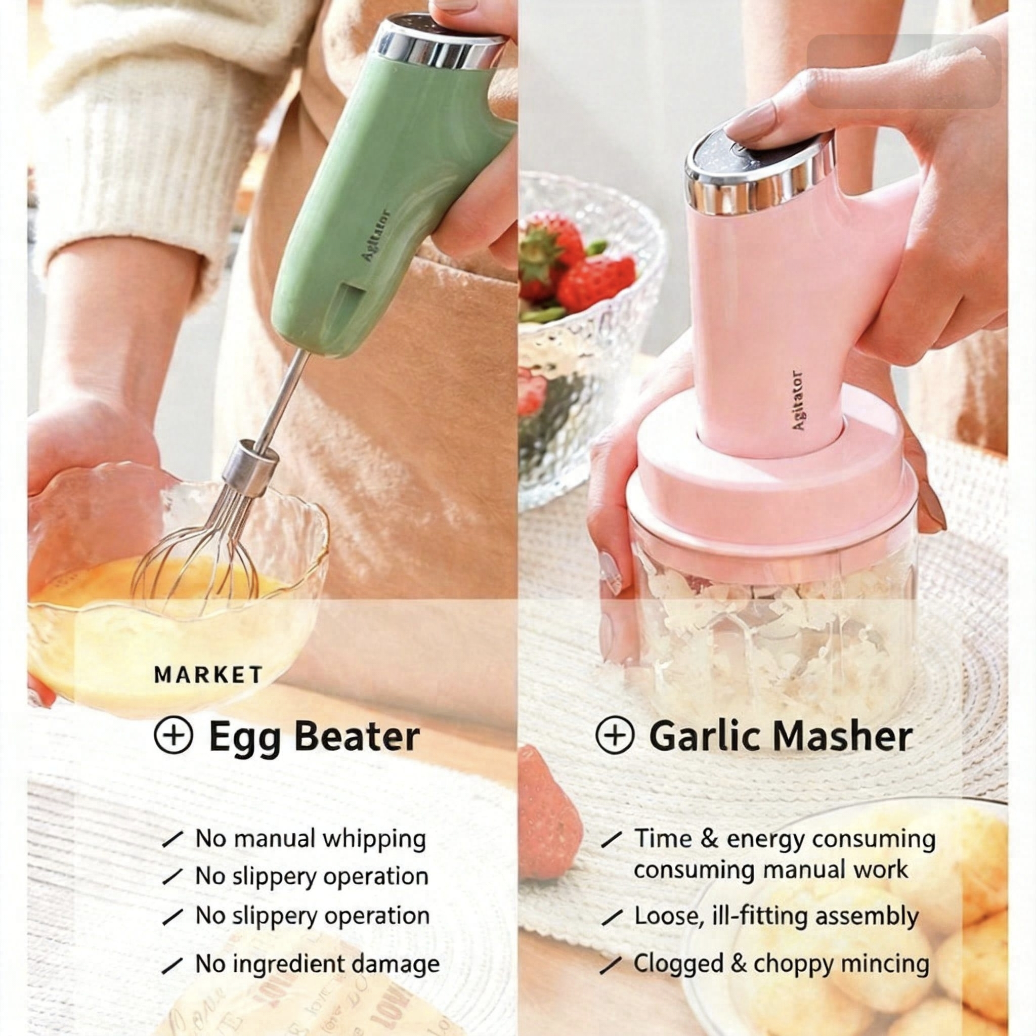 Crusher For Food 3-in-1 Portable Electric Meat Grinder Egg BeaterButter Mixer Multifunctional Automatic Mixing Handheld Meat GrinderPractical Kitchen Tool Butter Mixer Electric Garlic Machine