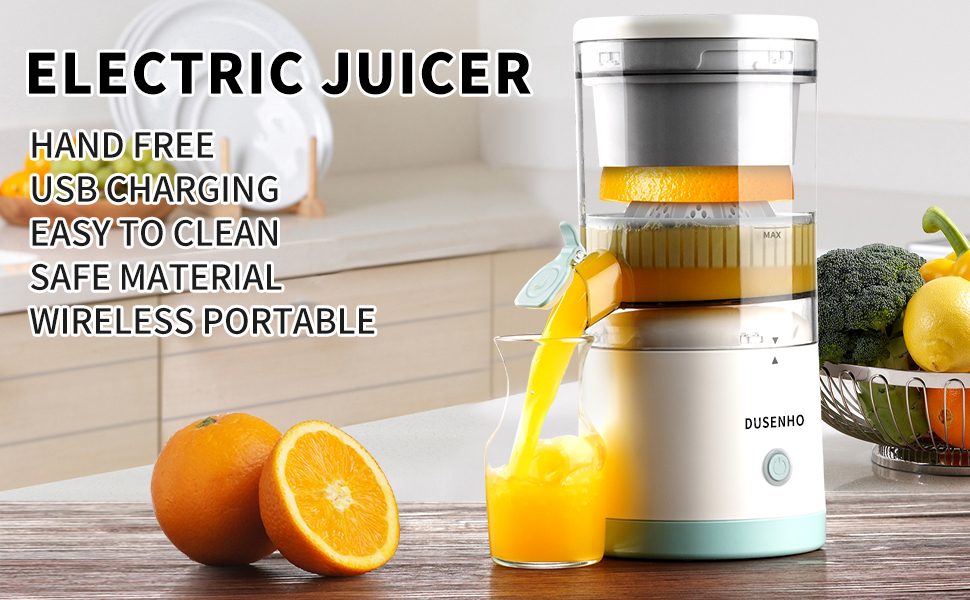 UPHUI Electric Juicer Machine For Home Mini Size Juice Extractor With Pulp Separation Multi Function Portable Citrus Orange Juicer Easy To Clean Bpa Free For Kitchen Office Travel Camping Daily Use