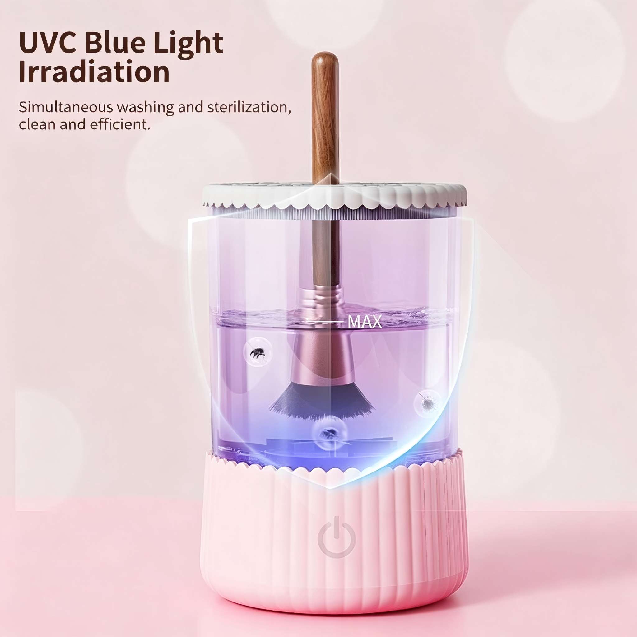 UPHUI Electric Makeup Brush Cleaning Machine Portable Makeup Brush Electric Cleaning Brush Automatic Washing Wachine Quick Drying Tool Washing Magic Tool