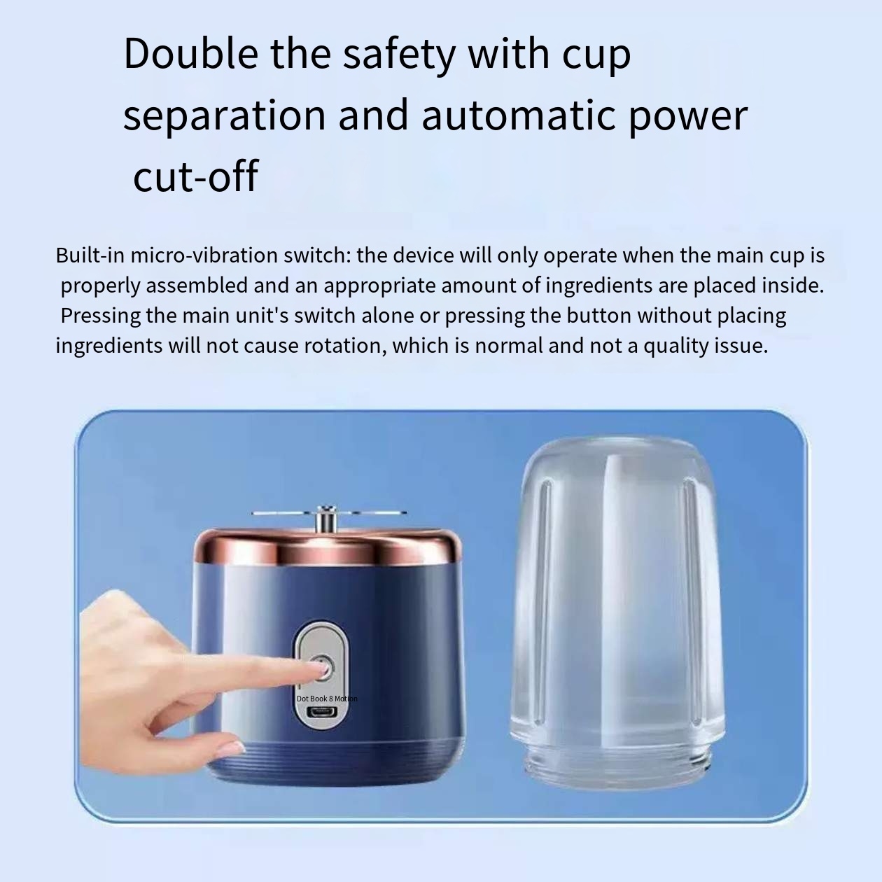 UPHUI Personal Blender For Shakes And Smoothies Portable Mixer Fruit Juicer USB Rechargeable With 6 Blades Handheld Blenders For Sports Travel And Outdoors Small Electric Mini Blender