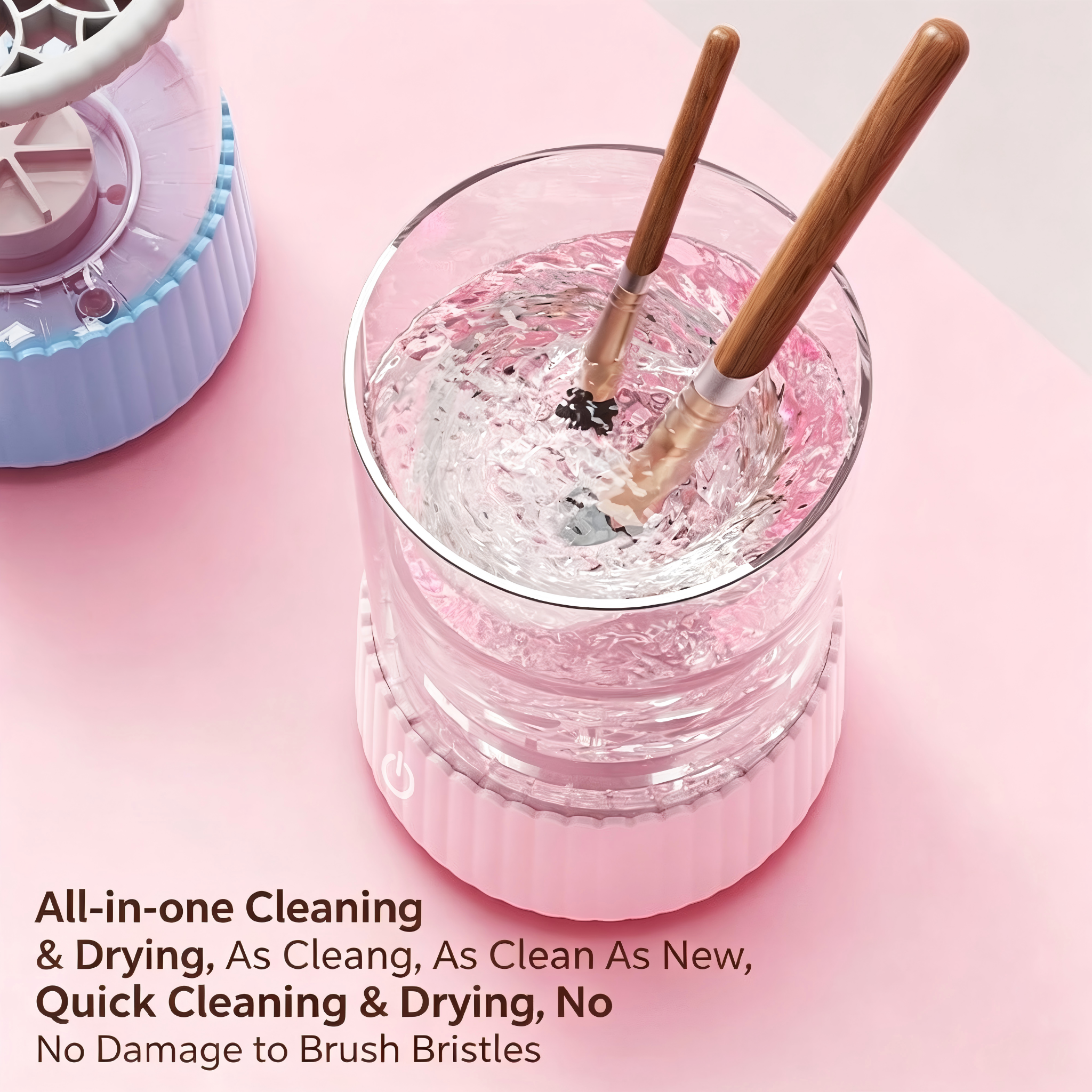 UPHUI Electric Makeup Brush Cleaning Machine Portable Makeup Brush Electric Cleaning Brush Automatic Washing Wachine Quick Drying Tool Washing Magic Tool