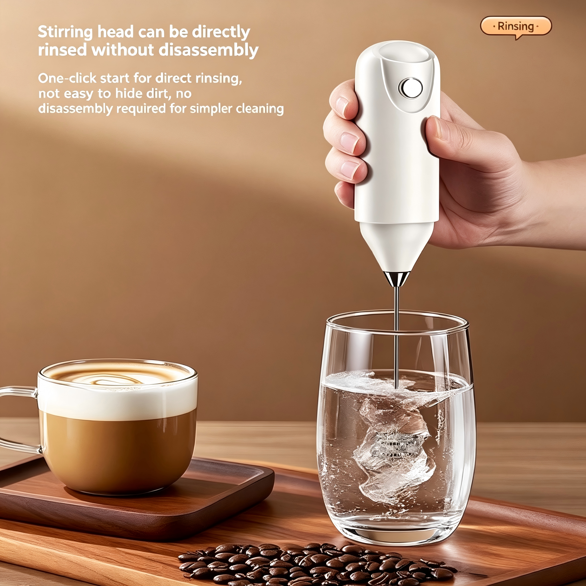 Hand-Held Battery Model Whisk Egg Beater Milk Coffee Frother Mixer Fruit Stick Kitchen & Dining Room Appliances AA Batteries Not Included In Product Listing