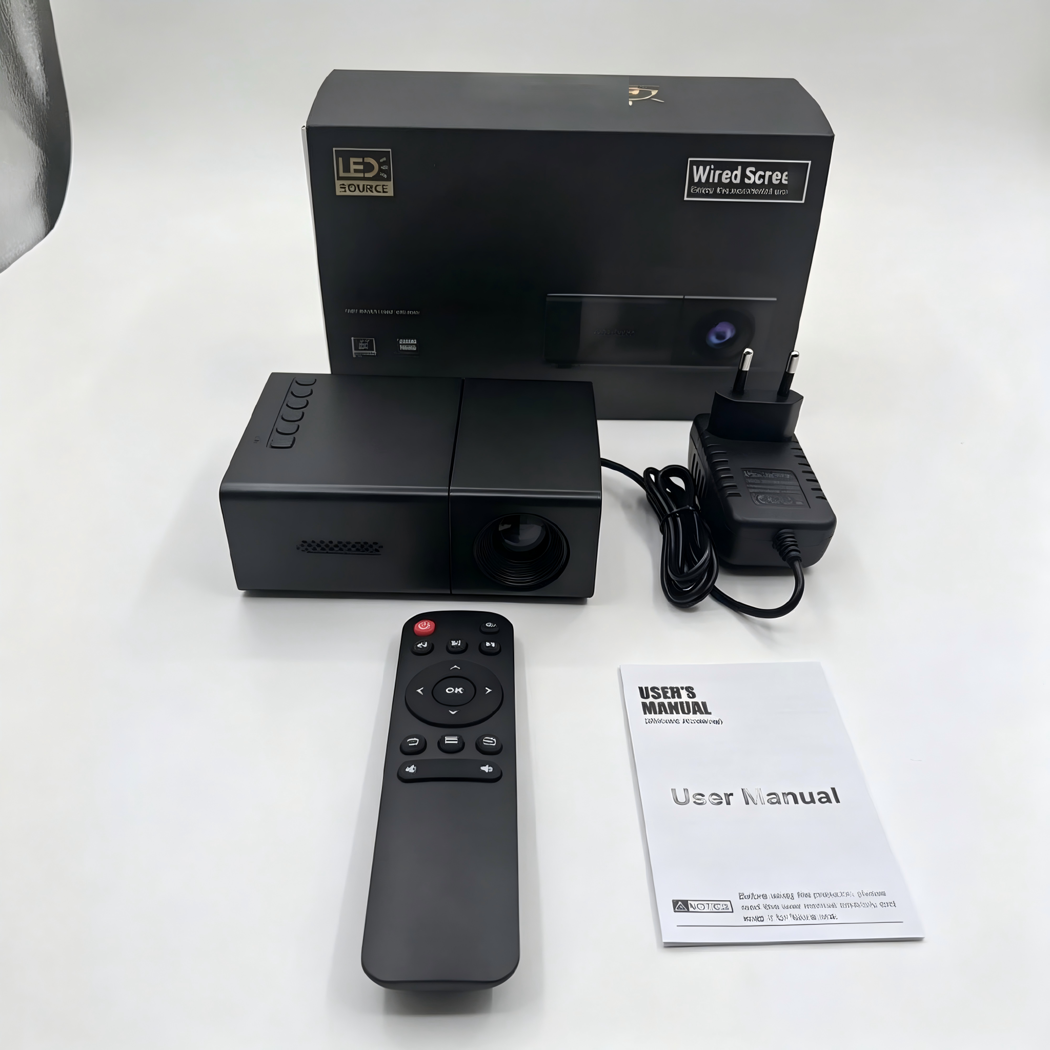 HD Mini Projector Meer Portable Pico Full Color LED LCD Video Projector Video TV Movie Party Games Outdoor Entertainment Full Reality Speaker With Remote Control