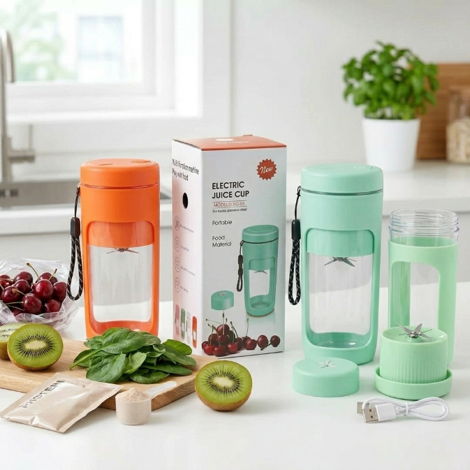 UPHUI Personal Blender For Shakes And Smoothies Portable Mixer Fruit Juicer USB Rechargeable With 6 Blades Handheld Blenders For Sports Travel And Outdoors Small Electric Mini Blender