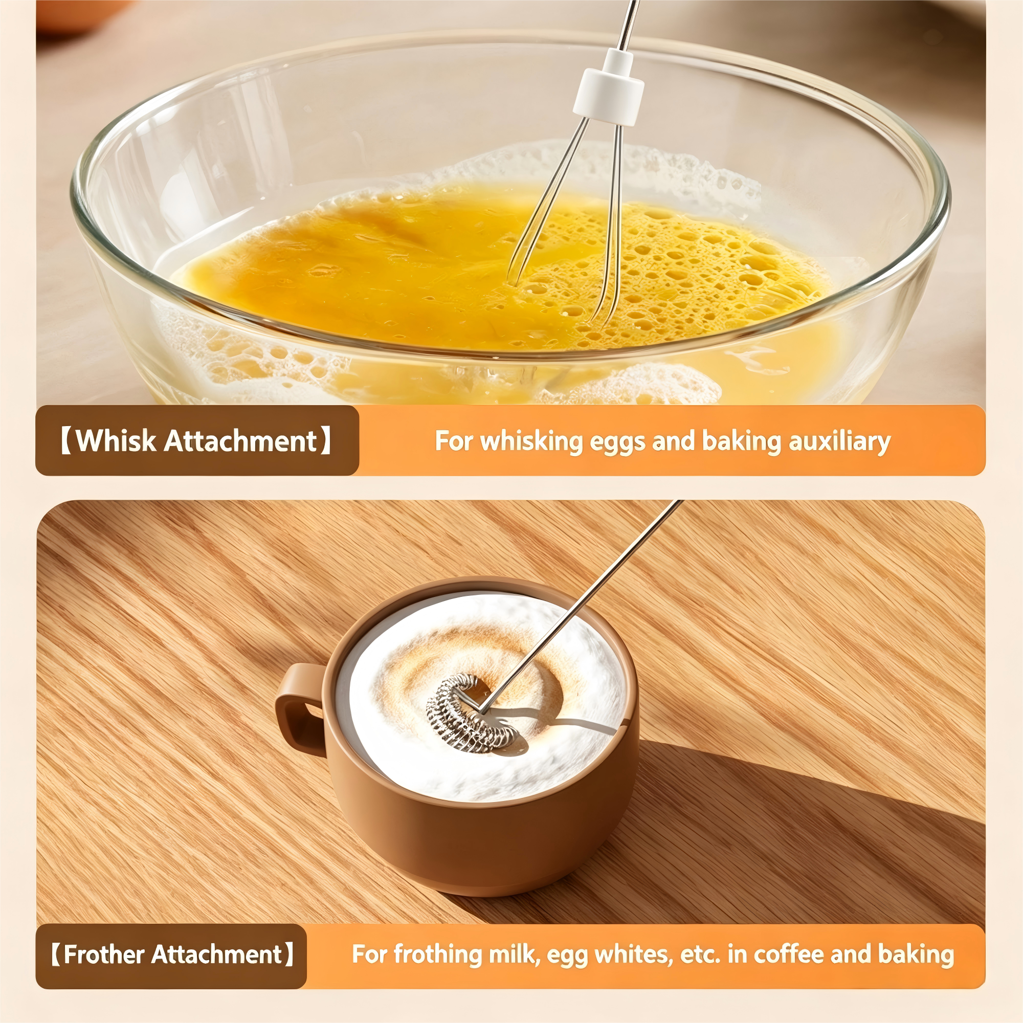 Hand-Held Battery Model Whisk Egg Beater Milk Coffee Frother Mixer Fruit Stick Kitchen & Dining Room Appliances AA Batteries Not Included In Product Listing