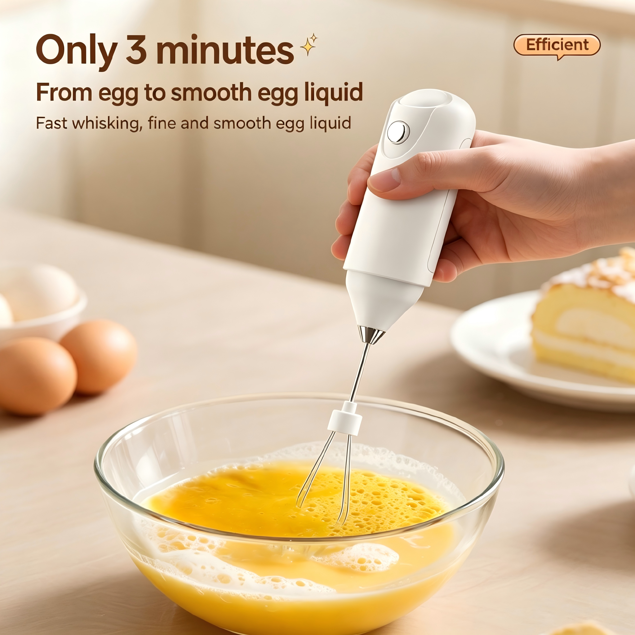 Hand-Held Battery Model Whisk Egg Beater Milk Coffee Frother Mixer Fruit Stick Kitchen & Dining Room Appliances AA Batteries Not Included In Product Listing