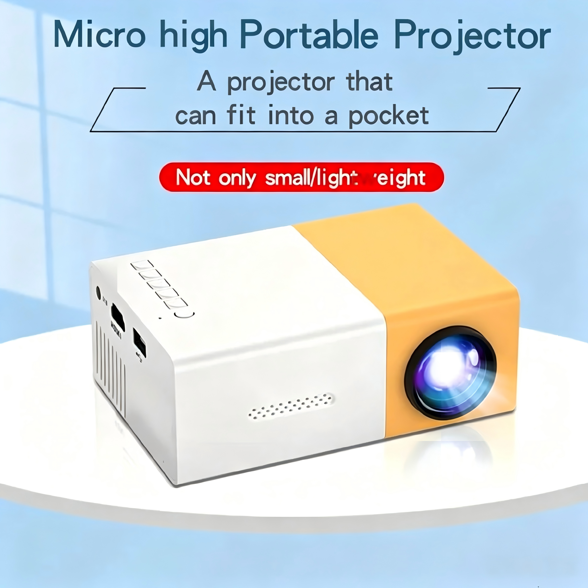 HD Mini Projector Meer Portable Pico Full Color LED LCD Video Projector Video TV Movie Party Games Outdoor Entertainment Full Reality Speaker With Remote Control