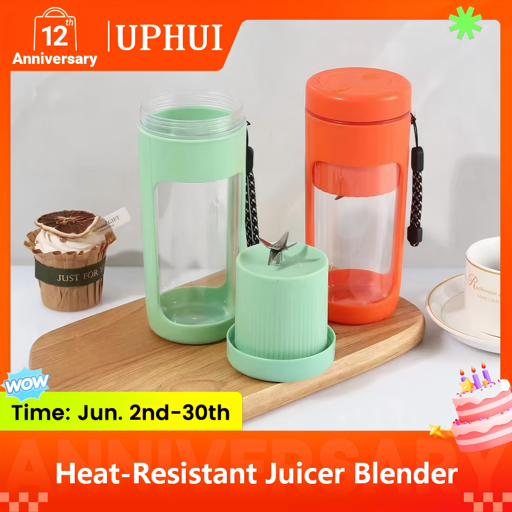 UPHUI Personal Blender For Shakes And Smoothies Portable Mixer Fruit Juicer USB Rechargeable With 6 Blades Handheld Blenders For Sports Travel And Outdoors Small Electric Mini Blender