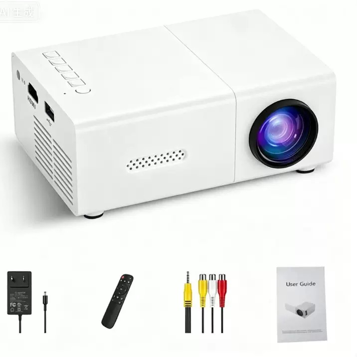 HD Mini Projector Meer Portable Pico Full Color LED LCD Video Projector Video TV Movie Party Games Outdoor Entertainment Full Reality Speaker With Remote Control